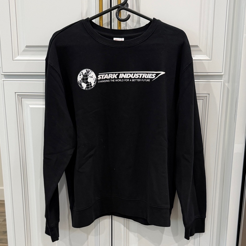 Marvel Stark Industries Black Crewneck Sweater